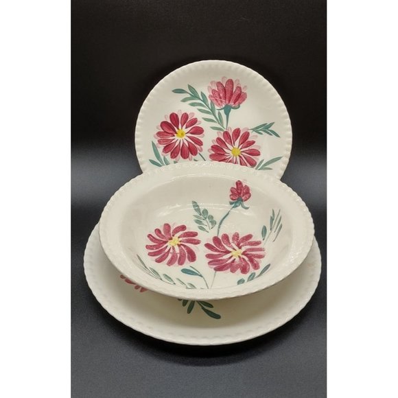 Blue Ridge Southern Potteries Plate10 In Serving Bowl 9 In Salad Soup Bowl 8 In - Picture 6 of 6